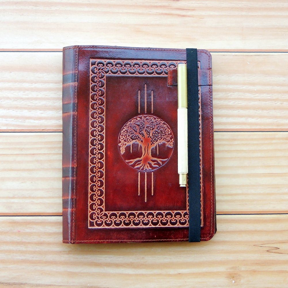 Only Leather Cover (Tree of Life with Fibonnaci)1